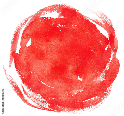 Watercolor red background.