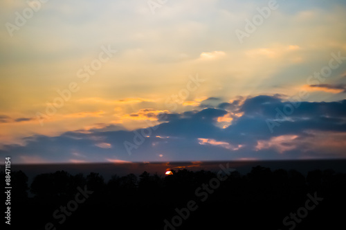 Sunset view in Czech Republic