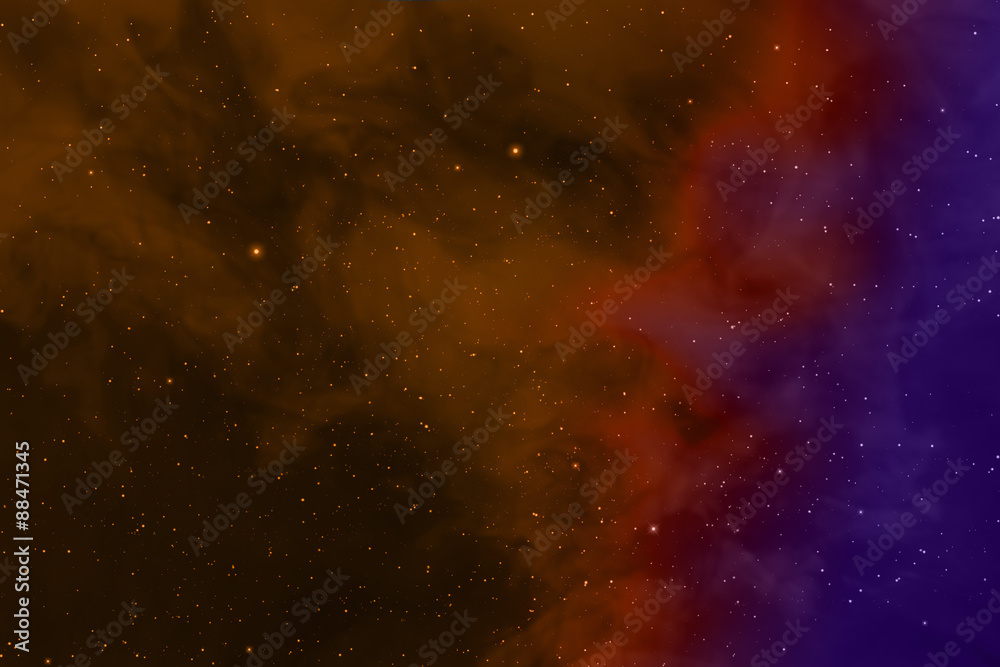 Fototapeta premium Space background with nebula and stars.