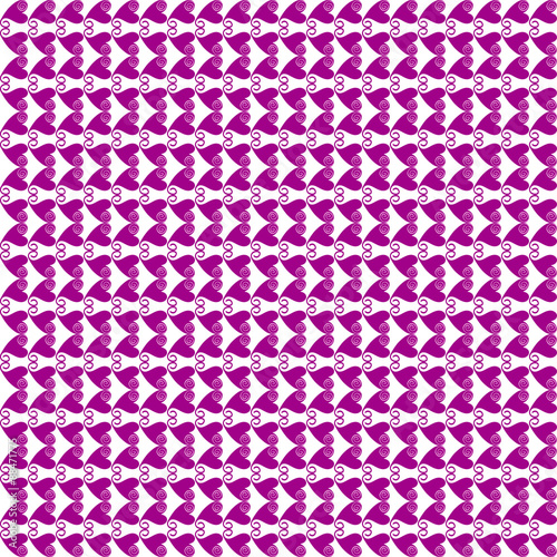 Seamless pattern with heart and triangles. Vector background. Abstract texture