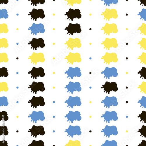 Vector seamless pattern with flat blot and points. Repeating unusual texture. Winding repeating unusual print for a variety