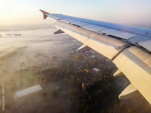 Photography Sunset view from airplane