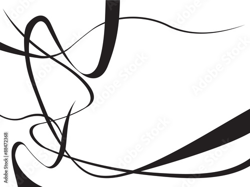 abstract curved waves background black and white