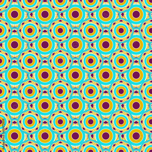 Retro geometric seamless pattern with circles dots. Abstract texture vector