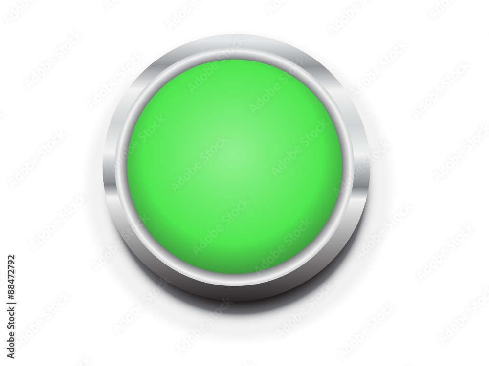 green button vector 3d metal design green button vector 3d metal design
