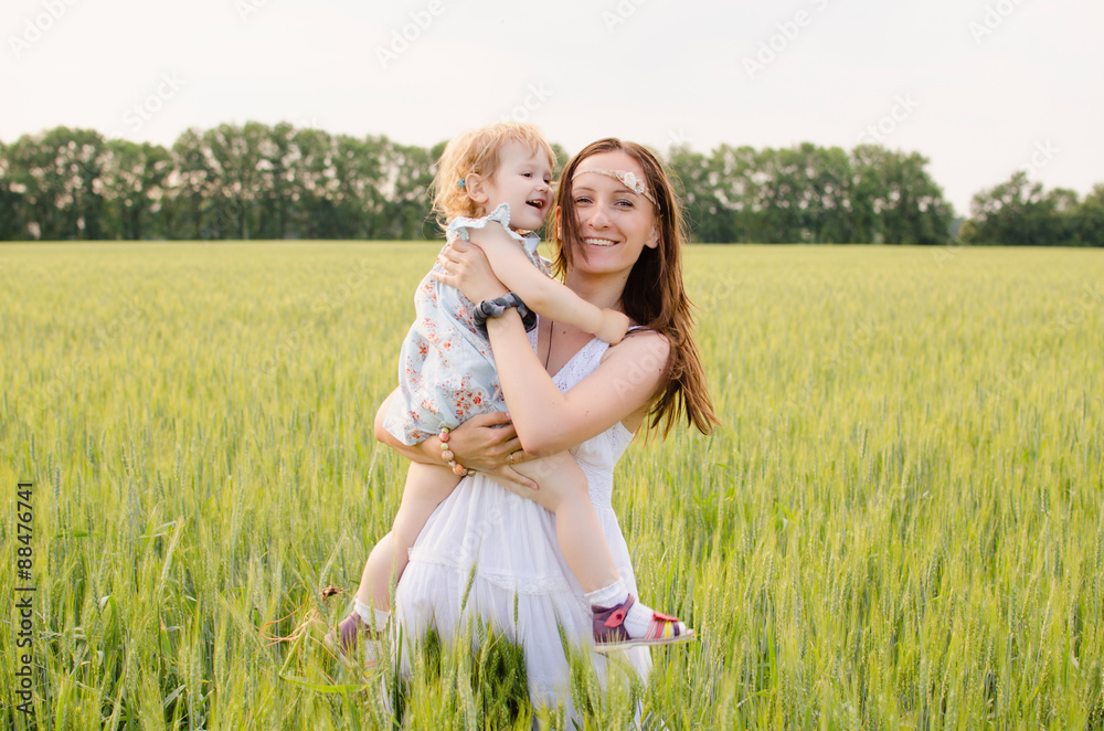 happy mother and daughter happy mother and daughter