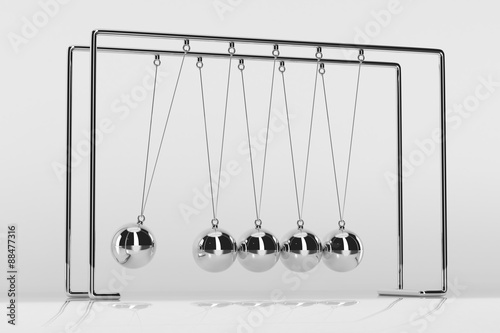 3d image render of Newton's cradle photo