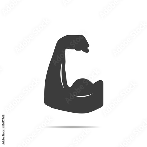 Muscle icon with shadow