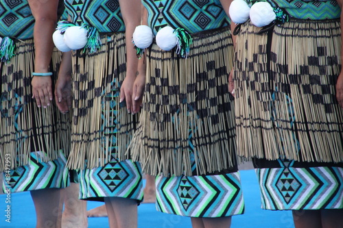 Vestidos tradicionales Maorí de Nueva Zelanda