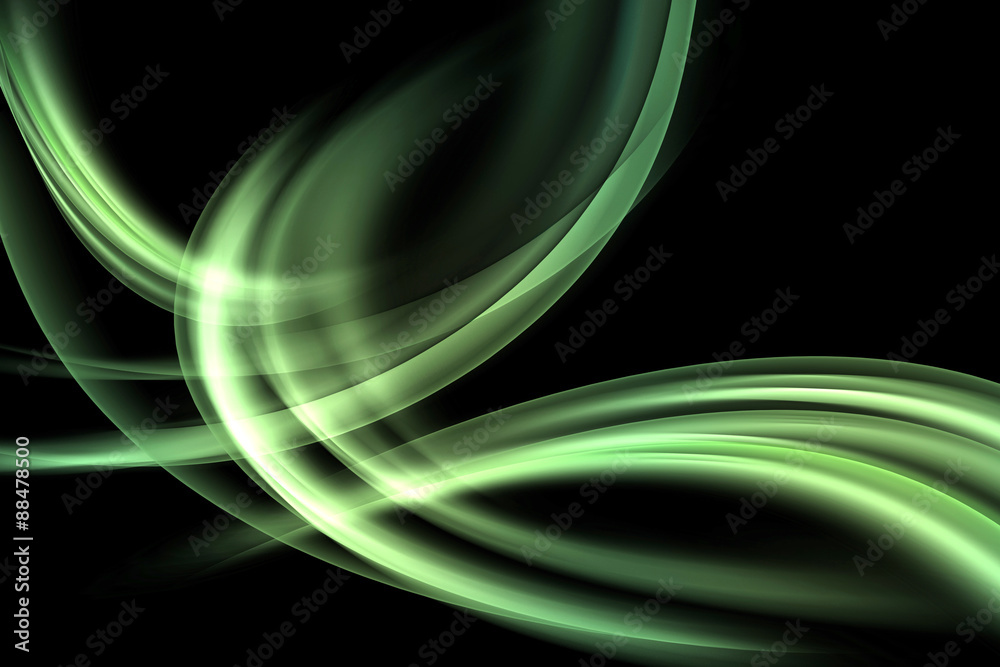 abstract green light wave background