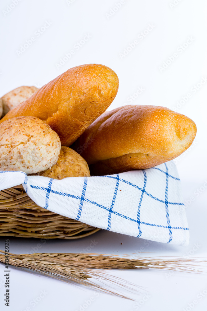 Fresh natural bread food