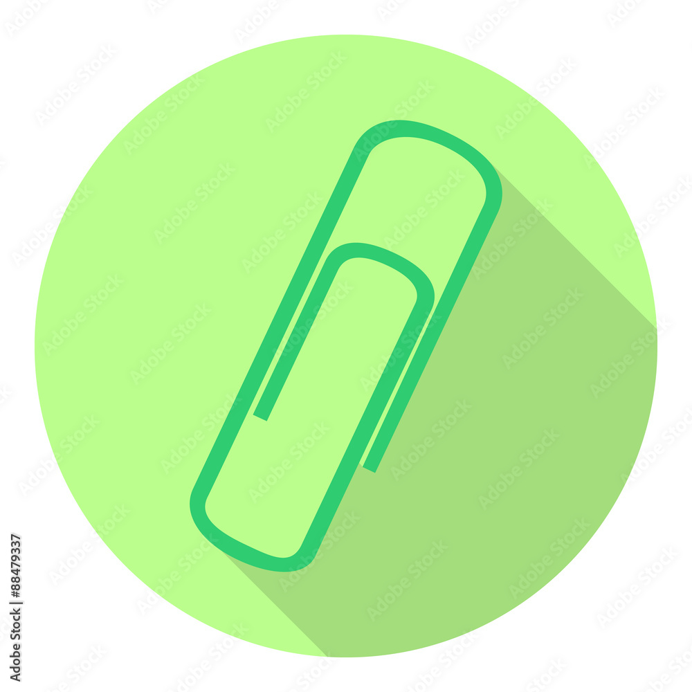 Paper clip in flat design