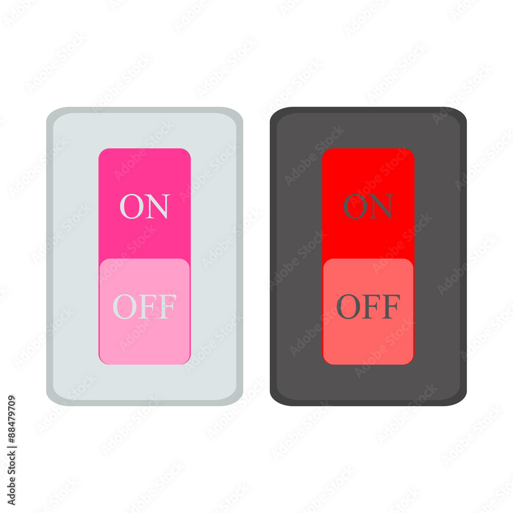 set of switches in stylish flat design set of switches in stylish flat design