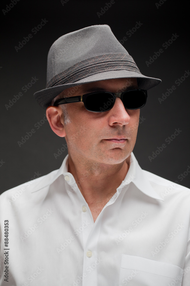 Portrait of a handsome man in a hat Portrait of a handsome man in a hat