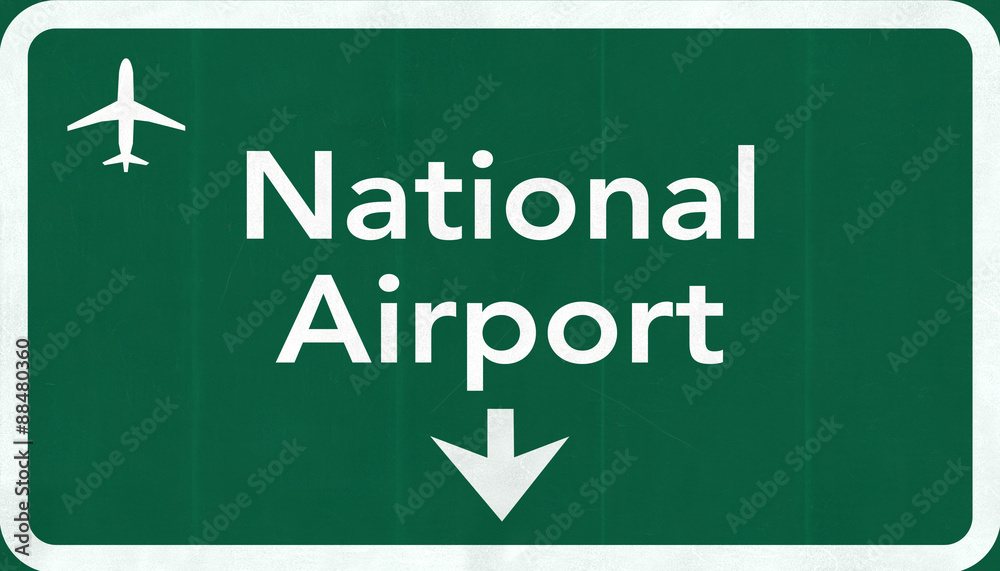 International Airport Highway Sign