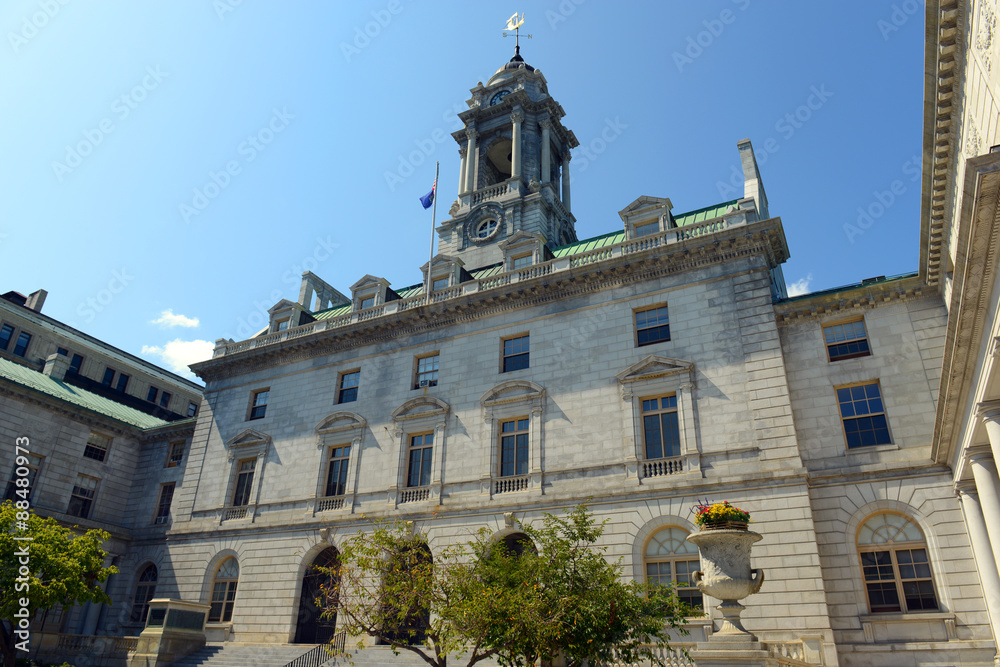 Portland City Hall is the center of Portland government. This building was built in 1909, Portland, Maine