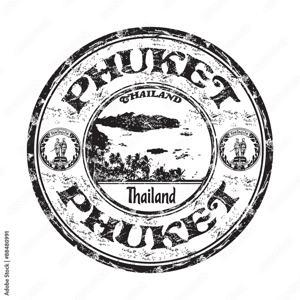 Obraz premium Phuket grunge rubber stamp