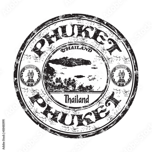Phuket grunge rubber stamp