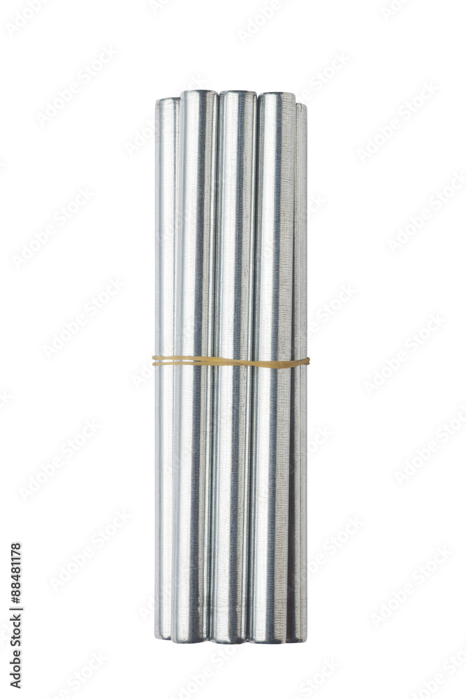 Bunch of metal pipes isolated on white background Bunch of metal pipes isolated on white background