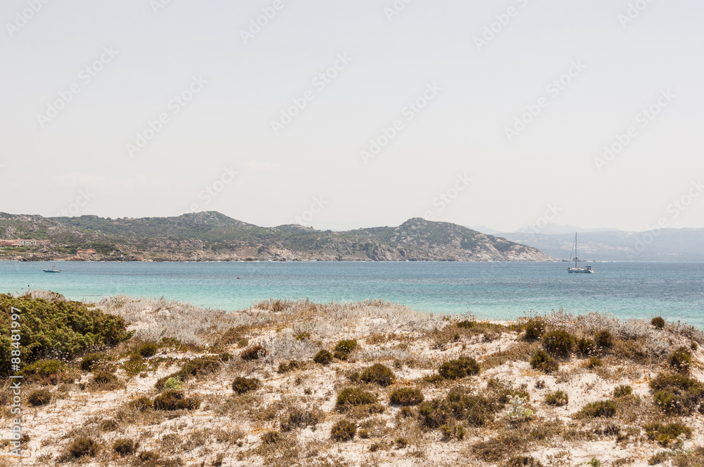 Santa Teresa, Ortschaft, Capo Testa, Küste, Strand, Badebucht, Granitfelsen, Wassersport, Sommer, Insel, Mittelmeer, Sardinien, Italien Santa Teresa, Ortschaft, Capo Testa, Küste, Strand, Badebucht, Granitfelsen, Wassersport, Sommer, Insel, Mittelmeer, Sardinien, Italien