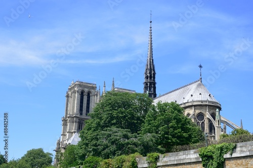 Notre Dame cathedral from seine