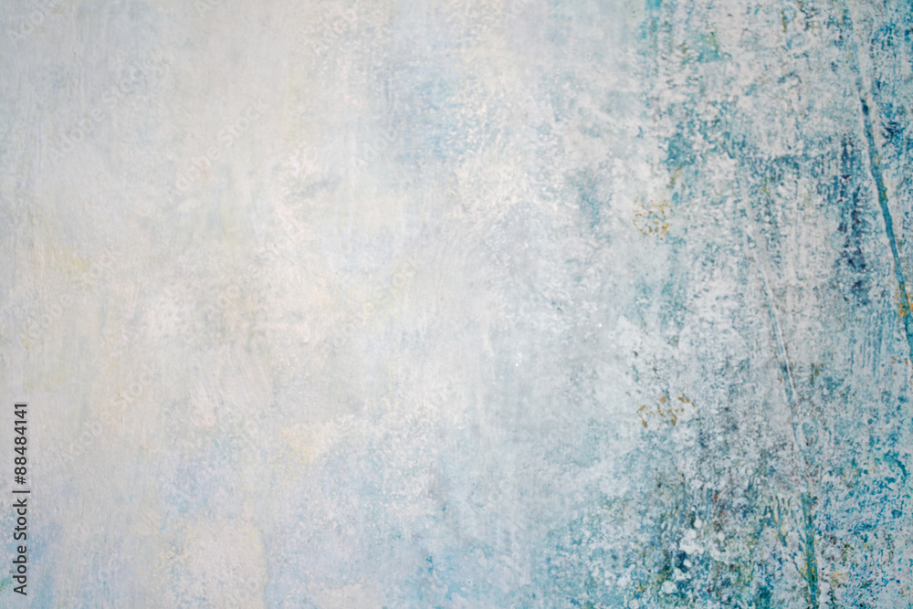 Background, abstract blue color texture, handmade, paint strokes, gouache, acrylic.