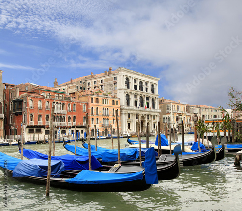 Gondolas on the Grand Canal, Venice Italy © sdbower