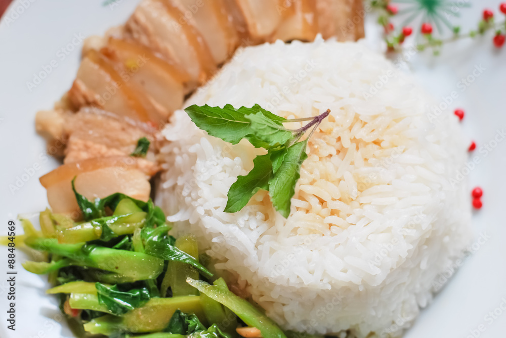 fried kale mixed crispy pork fried kale mixed crispy pork