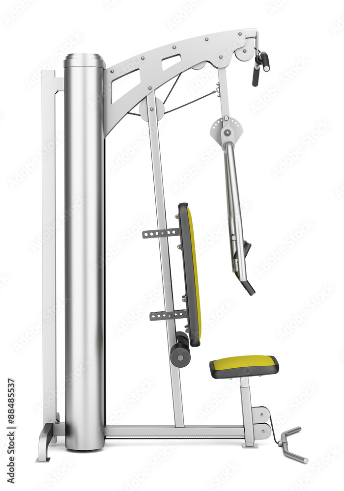 multigym machine isolated on white background multigym machine isolated on white background