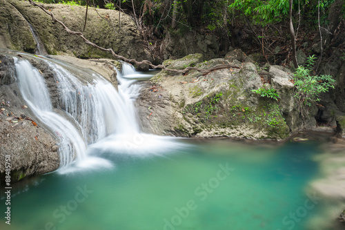 Beautiful Waterfall in Kanchanaburi  Huay Mae Kamin   Thailand
