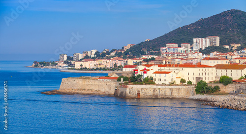 Fototapeta Naklejka Na Ścianę i Meble -  Ajaccio, coastal cityscape with ancient citadel
