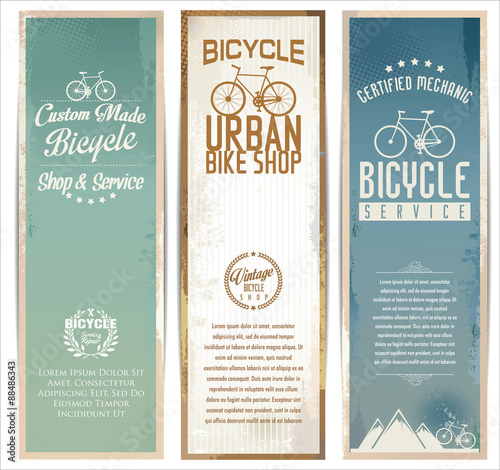 Vintage bicycles poster