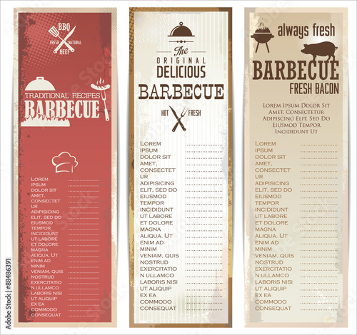 Vintage barbecue poster
