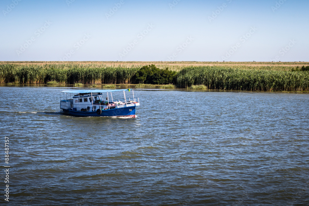 Boat on the river Danube