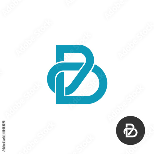 Letter B line puzzle style logo