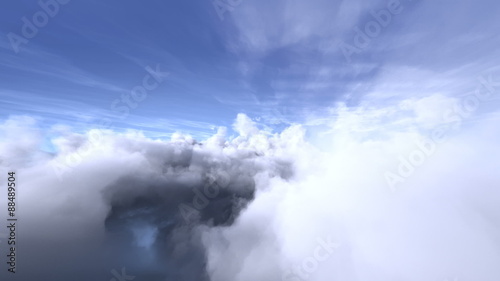 A fascinating flight above the clouds