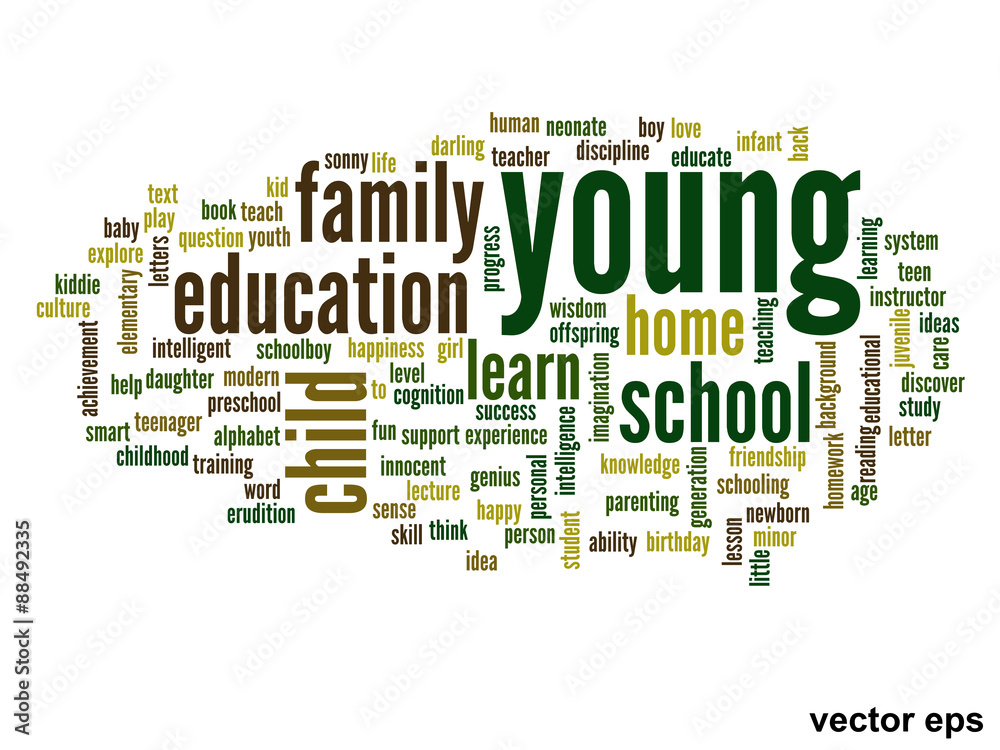 Vector conceptual education word cloud Vector conceptual education word cloud