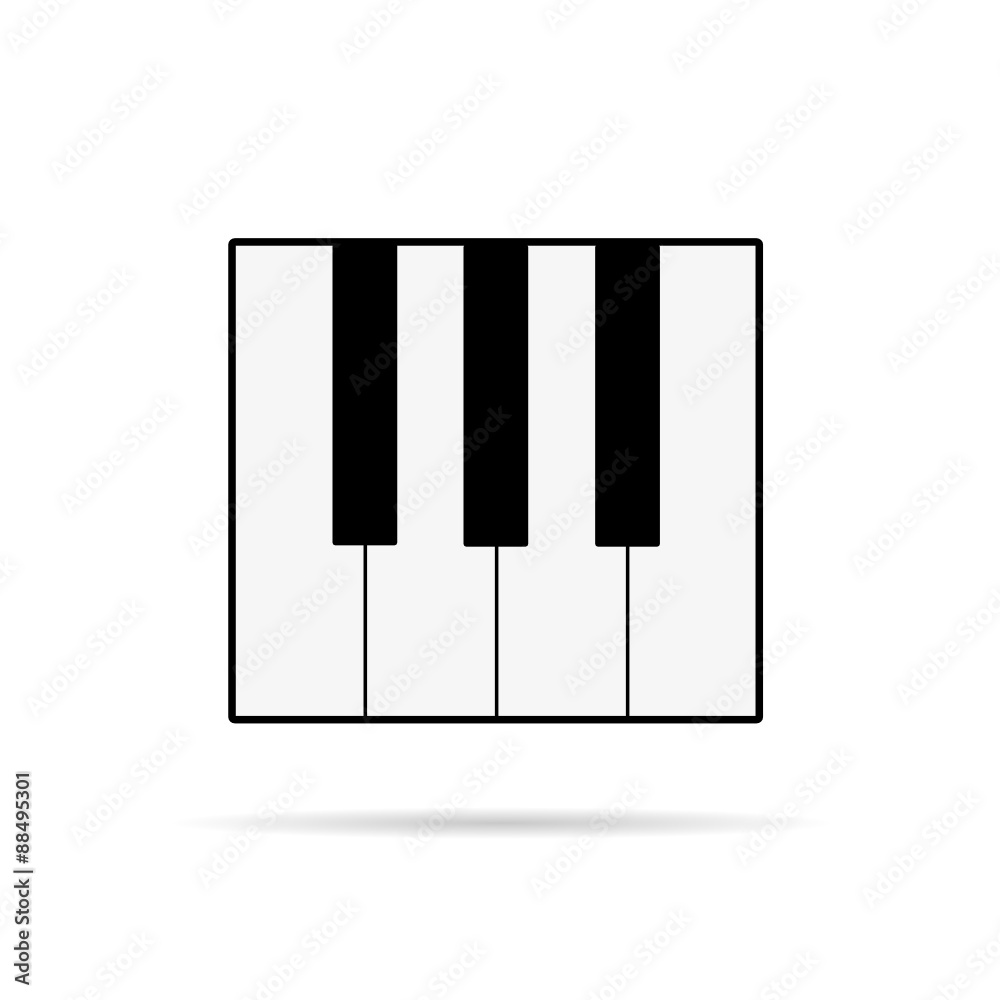 Naklejka premium piano keys icon vector