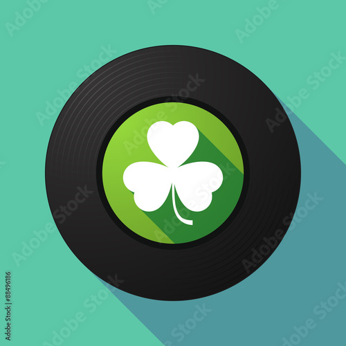 Vinyl record with a clover