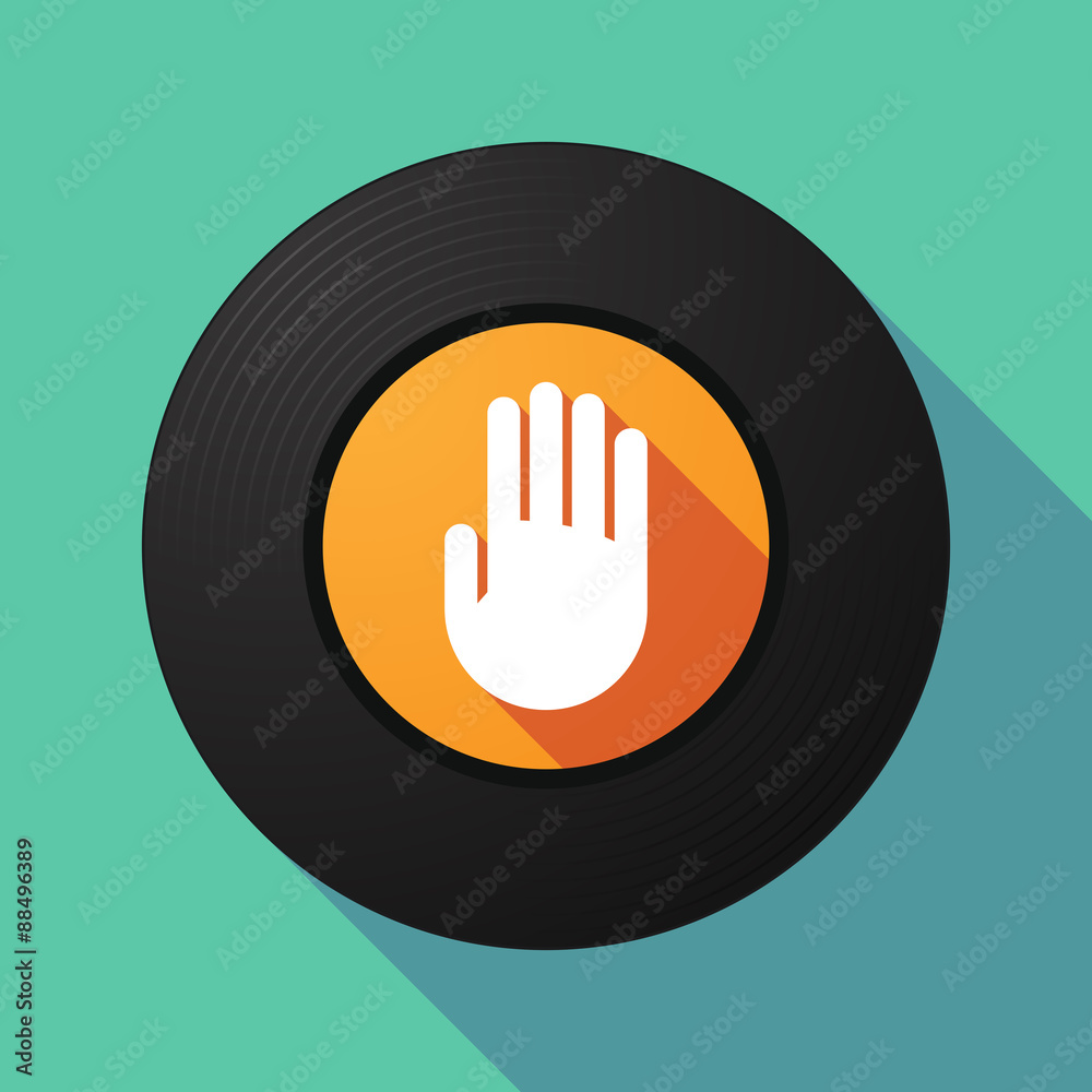 Obraz premium Vinyl record with a hand