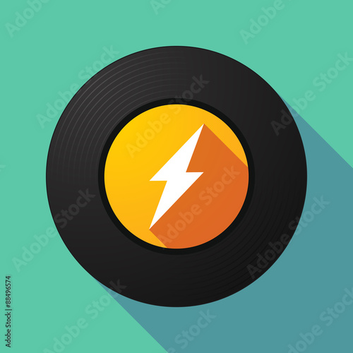 Vinyl record with a lightning