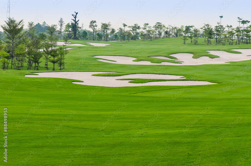 view landscape of golf course at Thailand view landscape of golf course at Thailand