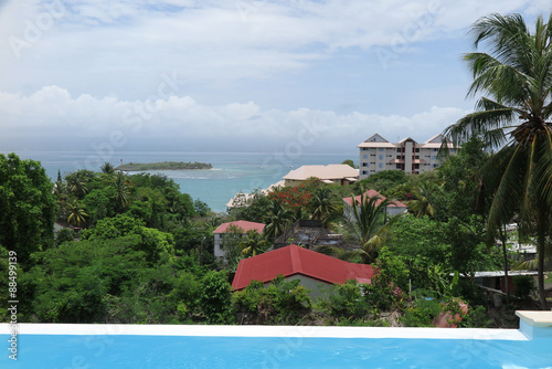 Beautiful landscape , sea, island and palm trees photo