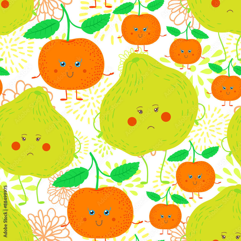 Cartoon fruit pattern Cartoon fruit pattern