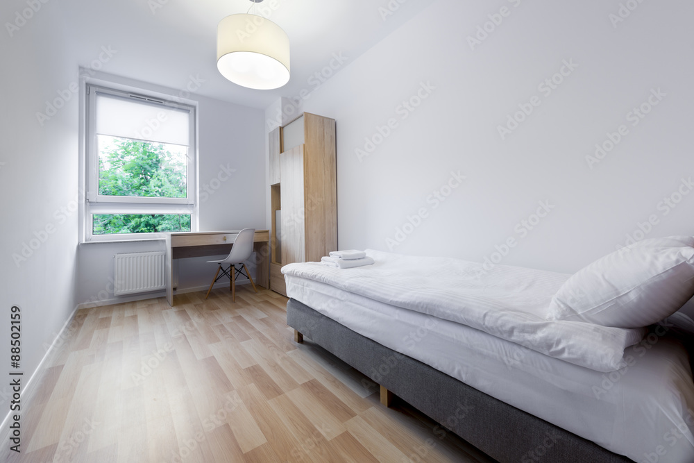 Modern and small sleeping room interior design in scandinavian style Modern and small sleeping room interior design in scandinavian style