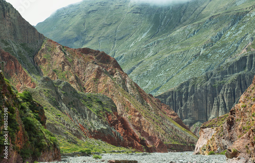 Multicolored mountains near Iruya, Argentina