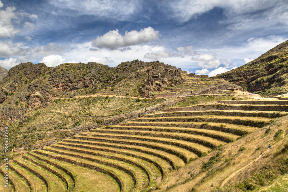 Ancient Inca ruins of Ollantaytambo, Peru
