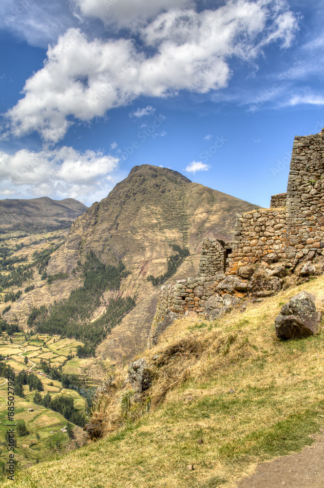 Ancient Inca ruins of Ollantaytambo, Peru
