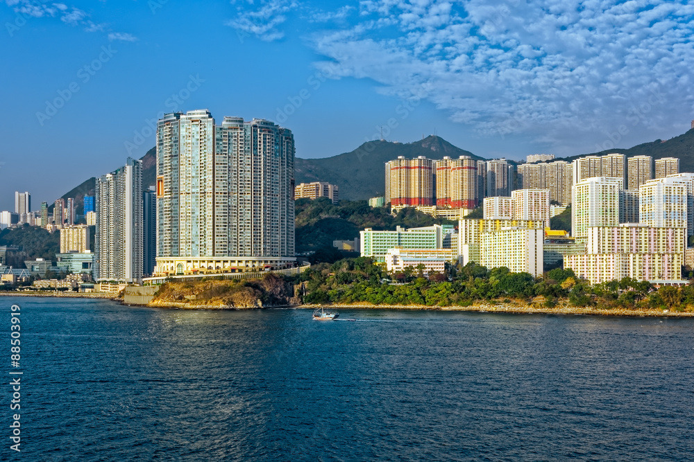 Fototapeta premium Appartments in Aberdeen Hong Kong build in Fen Shui Style