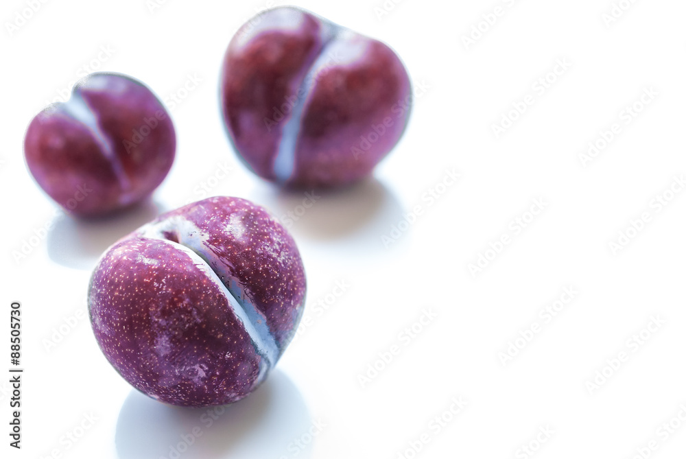 plum isolated on white background plum isolated on white background